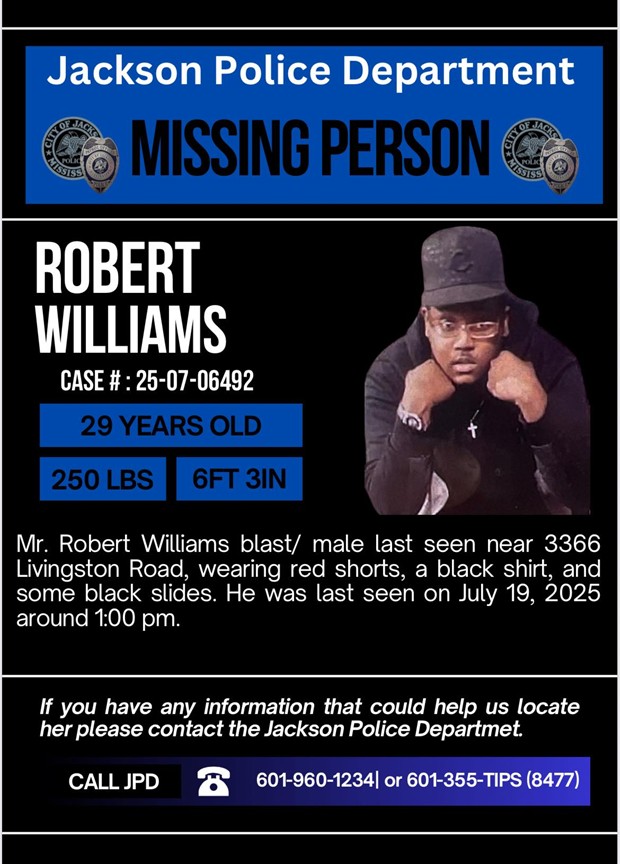 Robert Williams Missing Poster