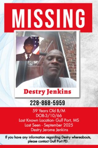 Destry Missing Poster
